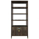 Стеллаж со стеклянными полками Elsa Dreams Walnut варинант исполнения - 7 | Loft Concept в Екатеринбурге