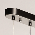 Люстра с 3-мя плафонами волнообразной формы цвета янтарь и 2-мя прозрачными шарообразными плафонами Lucid Rain  варинант исполнения - 10 | Loft Concept в Екатеринбурге