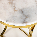 Кофейный столик на подстолье золотого цвета Noelle варинант исполнения - 4 | Loft Concept в Екатеринбурге