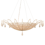 Люстра из деревянных бусин с подвесками в виде капель Wooden Beads варинант исполнения - 1 | Loft Concept в Екатеринбурге