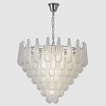 Люстра с подвесками из рифленного стекла в форме капель Textured Glass Chandelier варинант исполнения - 9 | Loft Concept в Екатеринбурге