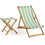 Шезлонг из акации и ткани Argentina варинант исполнения - 7 | Loft Concept в Екатеринбурге