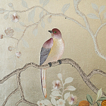 Обои ручная роспись Temple Newsam White Gold gilded silk варинант исполнения - 5 | Loft Concept в Екатеринбурге