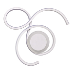 Бра белого цвета с изогнутыми световыми линиями и круглым основанием Luke Lampco Tracer Lamp варинант исполнения - 1 | Loft Concept в Екатеринбурге