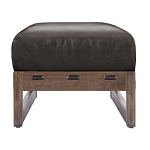 Пуф Duncan винтажная черная кожа варинант исполнения - 2 | Loft Concept в Екатеринбурге