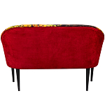 Диван двухместный из натурального бука красный с цветным принтом Impressionism in Art варинант исполнения - 2 | Loft Concept в Екатеринбурге