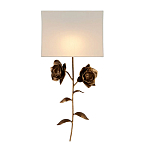 Бра с  каркасом в виде цветков розы и тканевым абажуром Flowers and Fox Roses варинант исполнения - 1 | Loft Concept в Екатеринбурге
