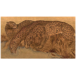 Картина с изображением Леопардов Leopards by stream варинант исполнения - 3 | Loft Concept в Екатеринбурге