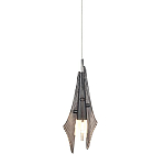 Подвесной светильник с черной металлической основой и рельефным плафоном Glass Pod варинант исполнения - 1 | Loft Concept в Екатеринбурге