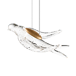 Подвесной светильник с прозрачной стеклянной птичкой Serip Voa варинант исполнения - 1 | Loft Concept в Екатеринбурге