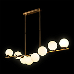 Люстра на штанге с 8-ю белыми шарообразными плафонами Bubble Chandelier варинант исполнения - 3 | Loft Concept в Екатеринбурге