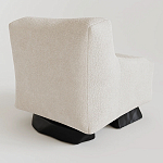 Кресло Cannes с мягкой обивкой букле молочного цвета  варинант исполнения - 3 | Loft Concept в Екатеринбурге