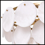 Люстра четырехъярусная с подвесками в форме дисков Cryptocrystalline Stone варинант исполнения - 2 | Loft Concept в Екатеринбурге