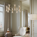 Люстра круглая с фактурными абажурами из тонких металлических палочек Wild Thorns варинант исполнения - 4 | Loft Concept в Екатеринбурге