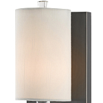 Бра на прозрачном штативе с тканевым абажуром в форме цилиндра Conciseness варинант исполнения - 1 | Loft Concept в Екатеринбурге