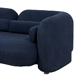 Дизайнерский двухместный диван с мягкими спинкой и подлокотниками синий Madelaine Sofa Blue варинант исполнения - 5 | Loft Concept в Екатеринбурге