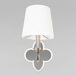 Бра с белым текстильным абажуром и фигурным основанием с зеркальной вставкой Vitorino варинант исполнения - 24 | Loft Concept в Екатеринбурге