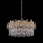 Люстра круглая с декоративными элементами в виде крупных хрустальных цветов Palace Gardens варинант исполнения - 1 | Loft Concept в Екатеринбурге