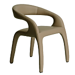 Стул обеденный бежевый из экокожи Unique Futuristic Chair варинант исполнения - 1 | Loft Concept в Екатеринбурге