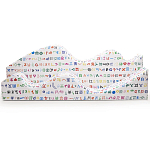 Дизайнерский модульный диван волнистой формы с цветным принтом Poltronova Superonda Sofa варинант исполнения - 41 | Loft Concept в Екатеринбурге