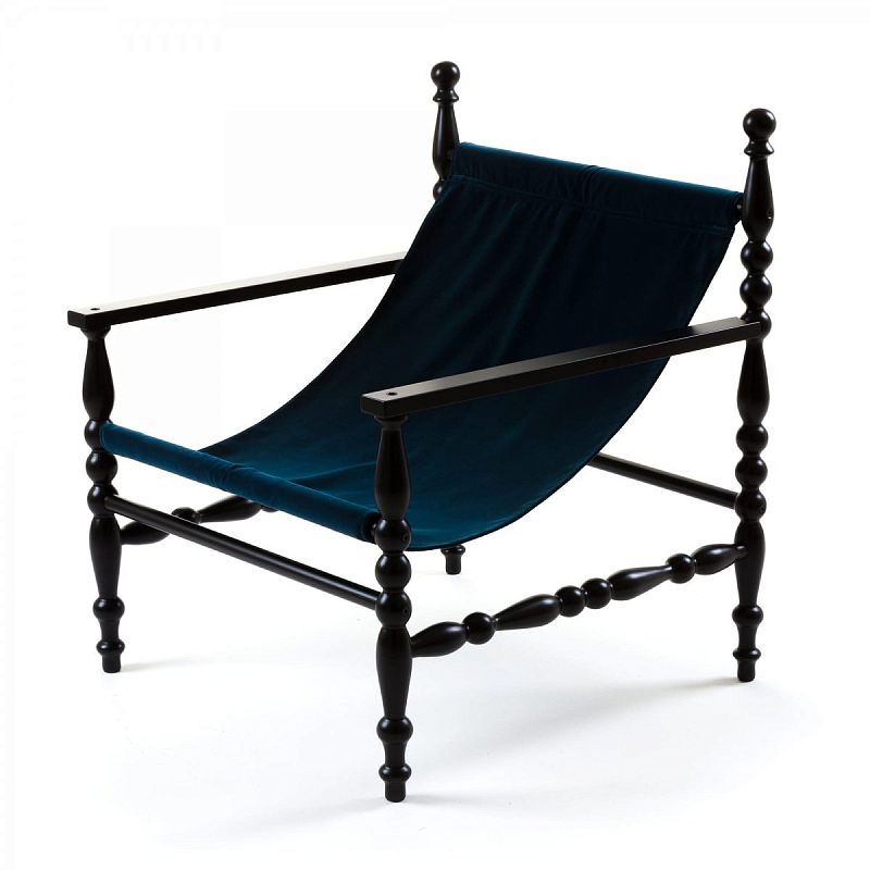 Кресло Seletti Heritage Armchair Blue Черный Синий Кресло Seletti Heritage Armchair Blue Черный Синий в Екатеринбурге | Loft Concept