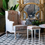 Кресло из массива бука серое с растительным орнаментом Raffael Floral Grey Armchair варинант исполнения - 8 | Loft Concept в Екатеринбурге