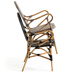 Кресло плетеное из ротанга Ronald Black White Rattan Chair варинант исполнения - 6 | Loft Concept в Екатеринбурге