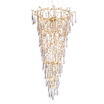 Люстра подвесная в форме перевернутой пирамиды с металлическими ветвями и прозрачными стеклянными подвесками Droplet Chandelier варинант исполнения - 1 | Loft Concept в Екатеринбурге