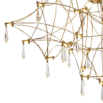 Потолочный светильник с тонкой металлической конструкцией цвета золото Quasar варинант исполнения - 3 | Loft Concept в Екатеринбурге