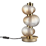 Настольная лампа с 3-мя рифлеными стеклянными шарами Marcelh Light варинант исполнения - 1 | Loft Concept в Екатеринбурге