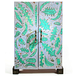 Премиальный Шкаф Defoliation двухстворчатый роспись зеленые листья  варинант исполнения - 2 | Loft Concept в Екатеринбурге