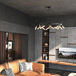 Люстра круглая с трубчатыми лампочками Vanguard Circle варинант исполнения - 4 | Loft Concept в Екатеринбурге