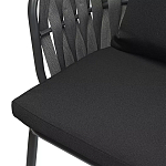 Стул мягкий с декором в виде плетеных лент на спинке и подлокотниках Semicircular Chair Decorated with Ribbons варинант исполнения - 11 | Loft Concept в Екатеринбурге