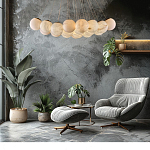 Люстра подвесная круглая с сферическими плафонами из натурального камня Glowing Spheres варинант исполнения - 8 | Loft Concept в Екатеринбурге