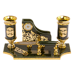 Настольный письменный набор из нефрита с ножом для бумаг в подарочной коробке Maecenas варинант исполнения - 1 | Loft Concept в Екатеринбурге