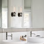 Бра для ванных комнат с прозрачным стеклянным плафоном в форме цилиндра Hinkley варинант исполнения - 8 | Loft Concept в Екатеринбурге