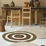 Ковер круглый из хлопка с контрастным узором Bullseye 150 варинант исполнения - 5 | Loft Concept в Екатеринбурге