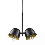 Подвесной светильник черный с 2-мя плафонами Pendant lamp Black варинант исполнения - 2 | Loft Concept в Екатеринбурге