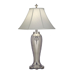 Настольная лампа с белым тканевым абажуром в форме колокола Stiffel варинант исполнения - 2 | Loft Concept в Екатеринбурге