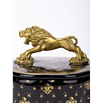 Шкатулка черного цвета с крышкой с фигуркой льва Eden Garden варинант исполнения - 2 | Loft Concept в Екатеринбурге