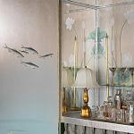 Обои ручная роспись Jakuchu Original colourway on Tarnished Silver gilded paper варинант исполнения - 3 | Loft Concept в Екатеринбурге