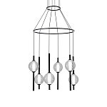 Люстра светодиодная с 6-ю сферическими стеклянными плафонами Splatter варинант исполнения - 2 | Loft Concept в Екатеринбурге