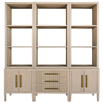 Модульный стеллаж Primo из трех составных элементов Светлый дуб варинант исполнения - 1 | Loft Concept в Екатеринбурге