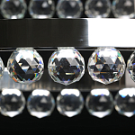 Люстра с двумя кольцами цвета хром и прозрачными хрустальными шарами по периметру Sacramento Transparent Balls Chandelier варинант исполнения - 7 | Loft Concept в Екатеринбурге