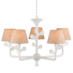 Люстра с белым каркасом и тканевыми абажурами Natural Stems варинант исполнения - 1 | Loft Concept в Екатеринбурге