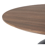 Столик журнальный с круглой деревянной столешницей на черном фактурном основании Bourgeon варинант исполнения - 1 | Loft Concept в Екатеринбурге