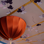 Обои ручная роспись Morning Glory Original colourway on shot slub silk варинант исполнения - 2 | Loft Concept в Екатеринбурге