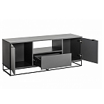 ТВ-тумба цвета графит с  2-мя дверцами и ящиком Strict Lines варинант исполнения - 3 | Loft Concept в Екатеринбурге