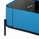 Тумба прикроватная чёрно-голубая с  ящиком Blue Cabinet варинант исполнения - 4 | Loft Concept в Екатеринбурге