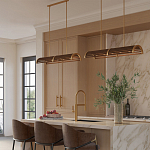 Люстра линейная полукруглой формы Wooden Horseshoe варинант исполнения - 6 | Loft Concept в Екатеринбурге